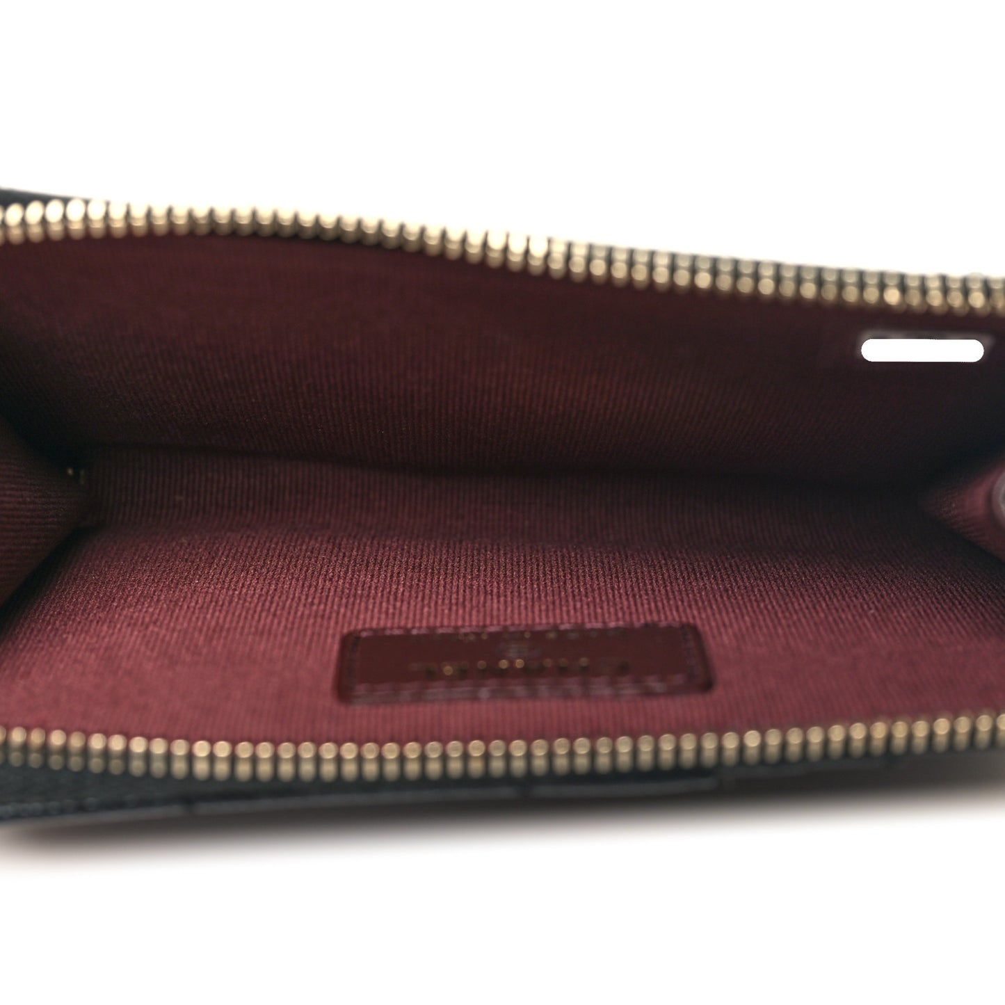 Caviar Quilted CC Zip Around Card Holder Black