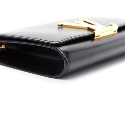 Louis Vuitton Calfskin Chain Louise MM Black 6 of 10