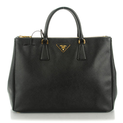 Prada Saffiano Large Galleria Double Zip Tote Black 1 of 9