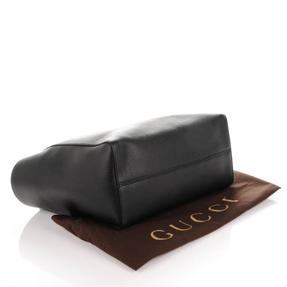 Gucci Pebbled Calfskin Medium Swing Tote Black 4 of 6