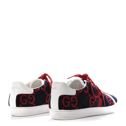 Gucci Terry Cloth GG Monogram Web Womens Ace Sneakers 38.5 Blue Red 4 of 10