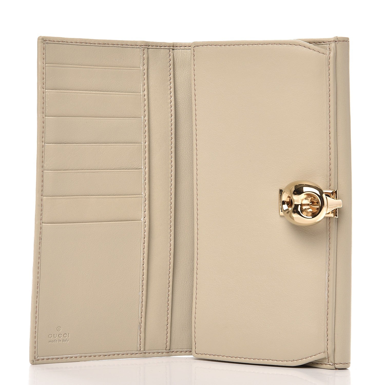 Gucci Guccissima Wave Continental Wallet Off White 5 of 8