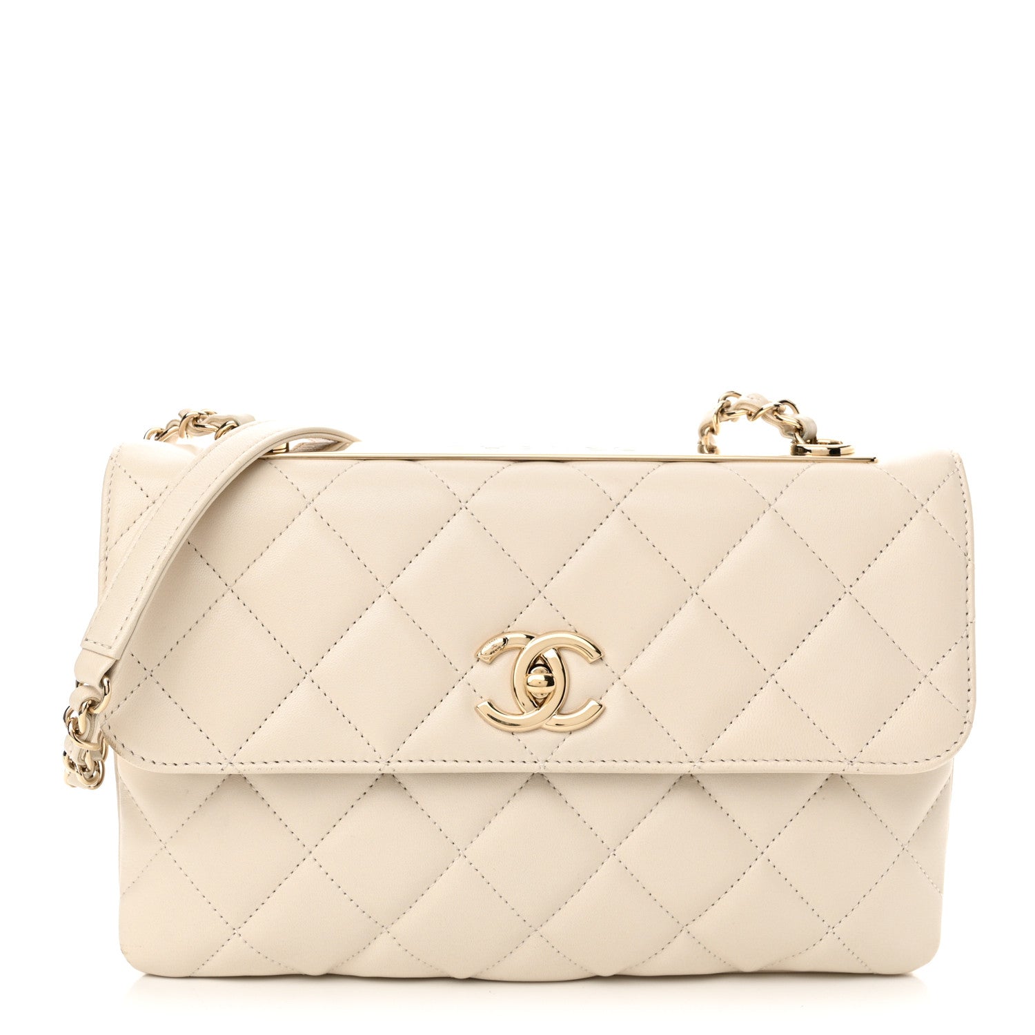 Chanel Lambskin Quilted Medium Trendy CC Flap White 1 of 12