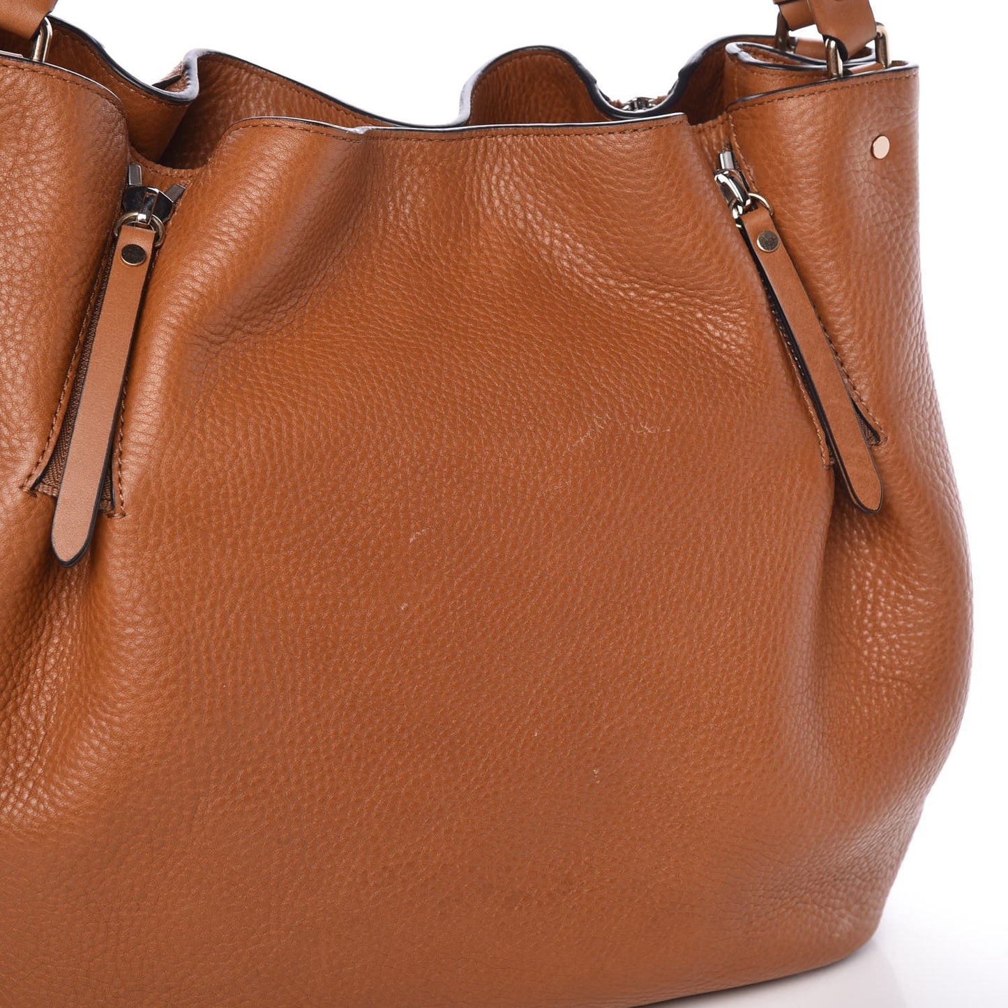 Grainy Calfskin House Check Medium Maidstone Tan