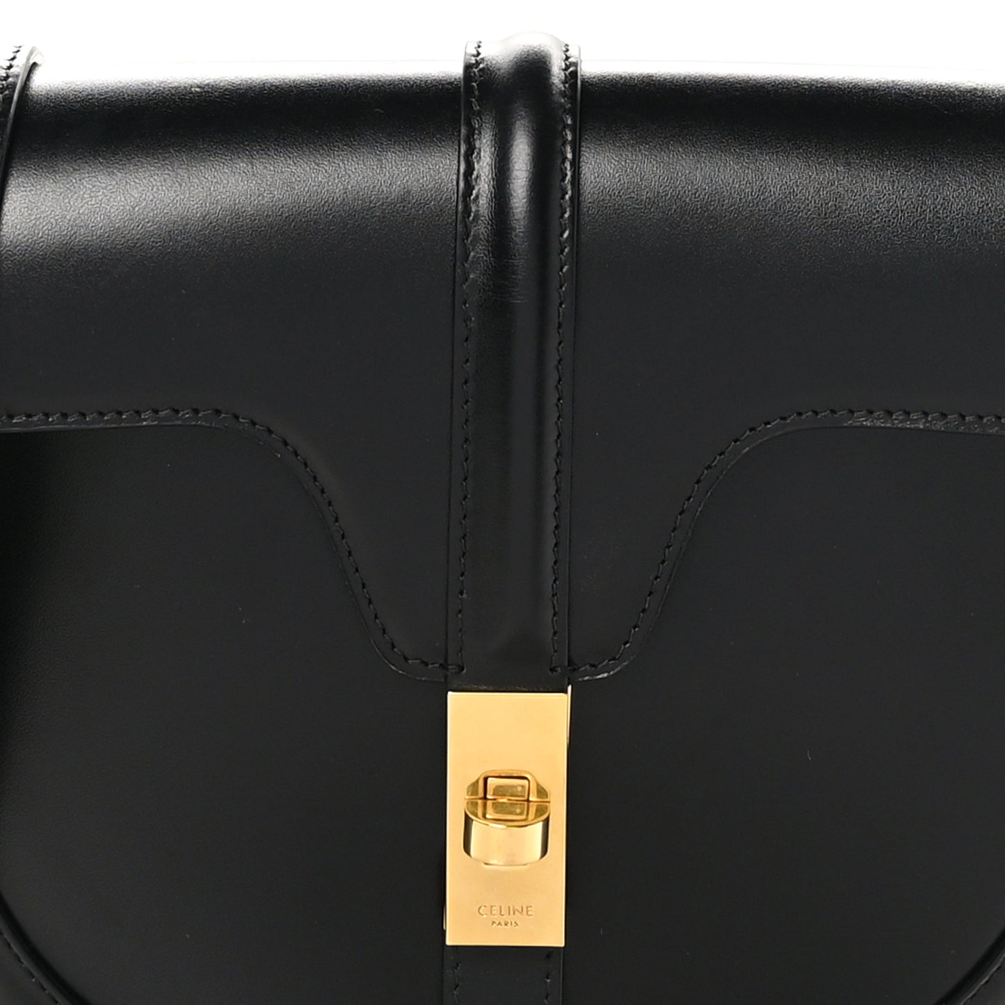 Satinated Calfskin Medium Besace 16 Black