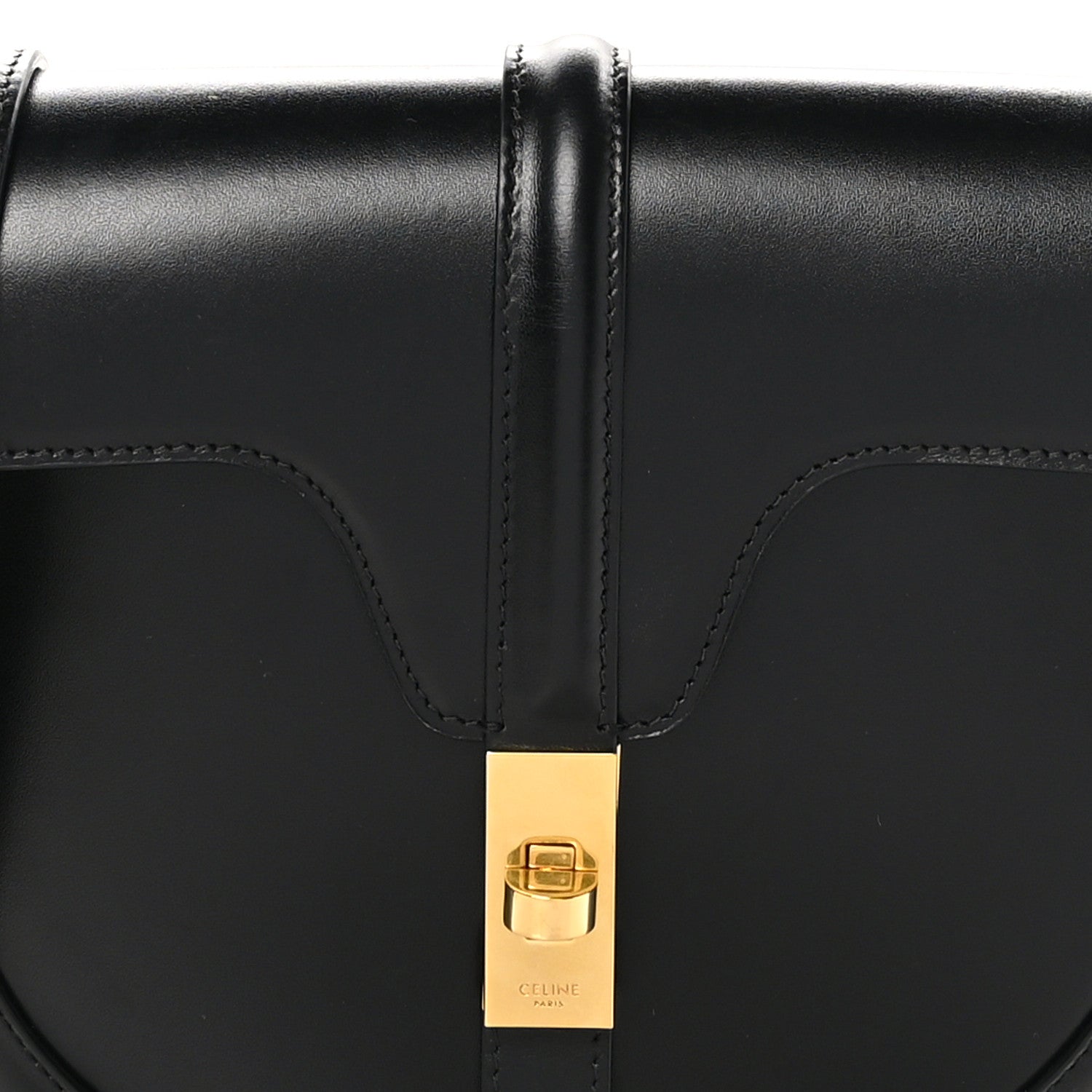Celine Satinated Calfskin Medium Besace 16 Black 7 of 10