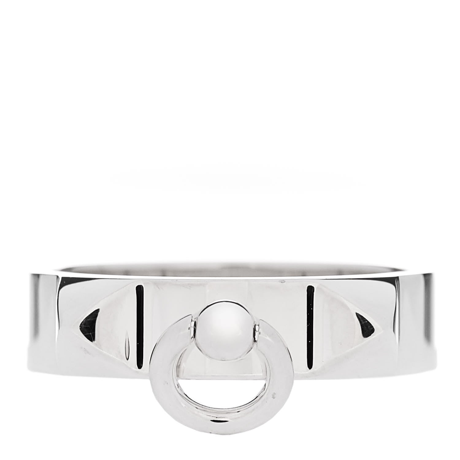 Hermes Sterling Silver PM Collier De Chien Ring 56 7.75 1 of 4
