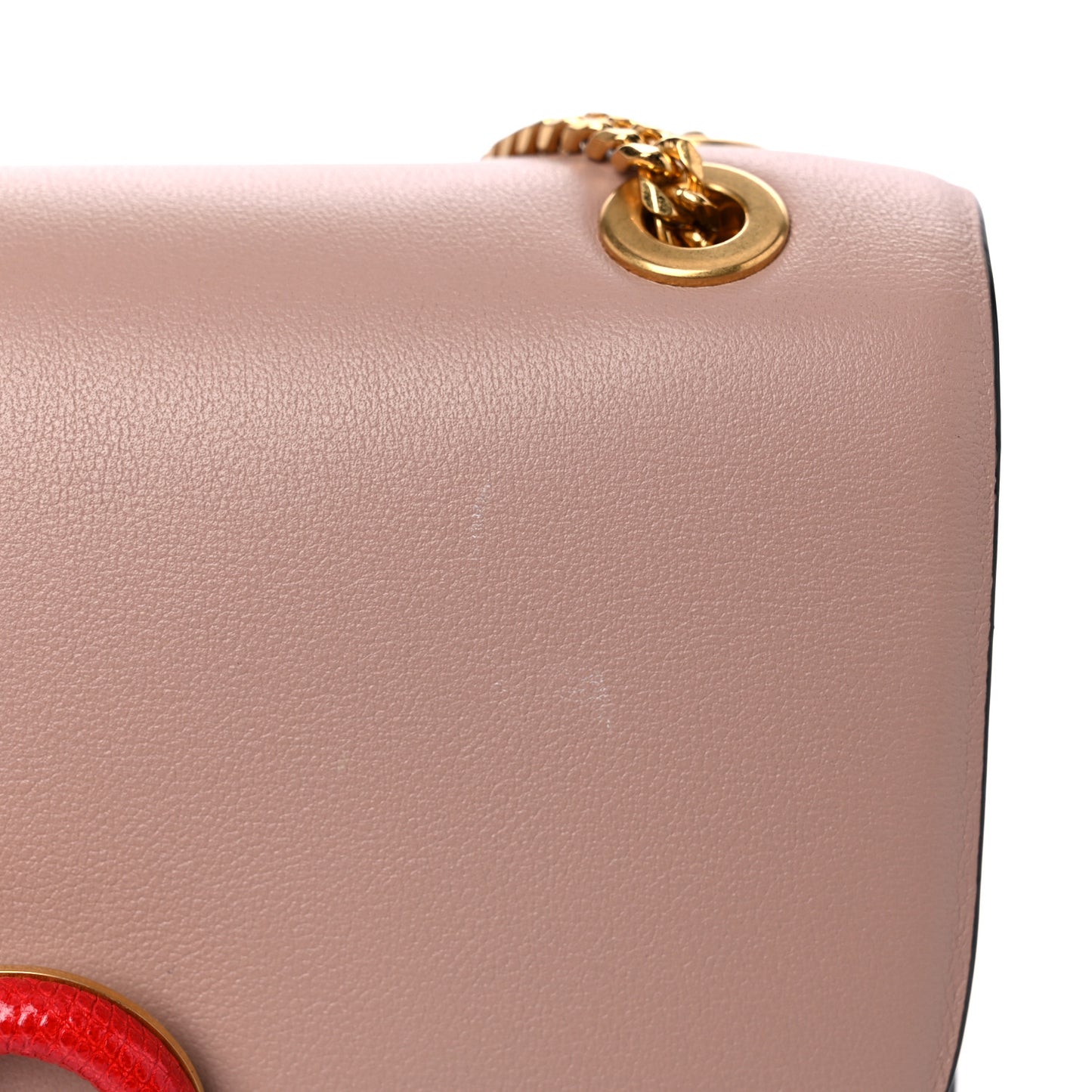 Smooth Calfskin Small VLock Shoulder Bag Poudre Rouge Pur