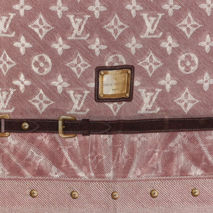 Louis Vuitton Cotton Monogram New Denim Square Scarf Cherry 2 of 4