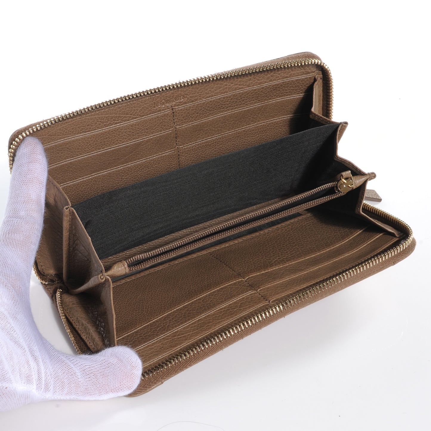 Leather Muse Zip Around Wallet Light Brown