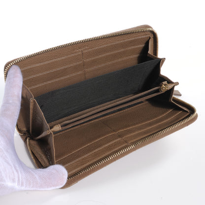 Saint Laurent Leather Muse Zip Around Wallet Light Brown 4 of 6