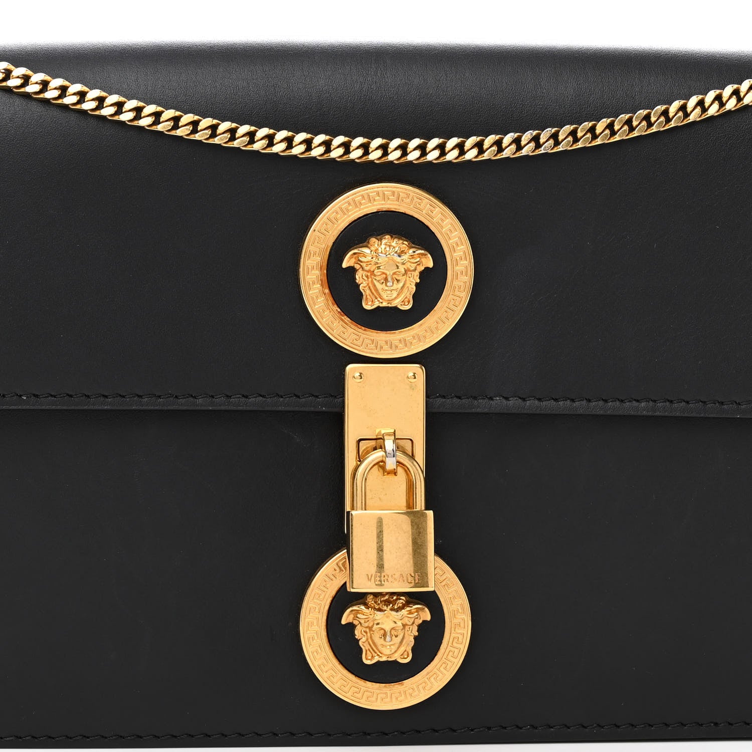 Versace Nappa Medusa Chain Clutch Black 7 of 9