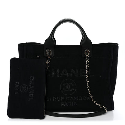 Chanel Mixed Fibers Small Deauville Tote Black 3 of 11