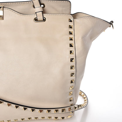 Valentino Garavani Vitello Medium Rockstud Tote Ivory 10 of 13