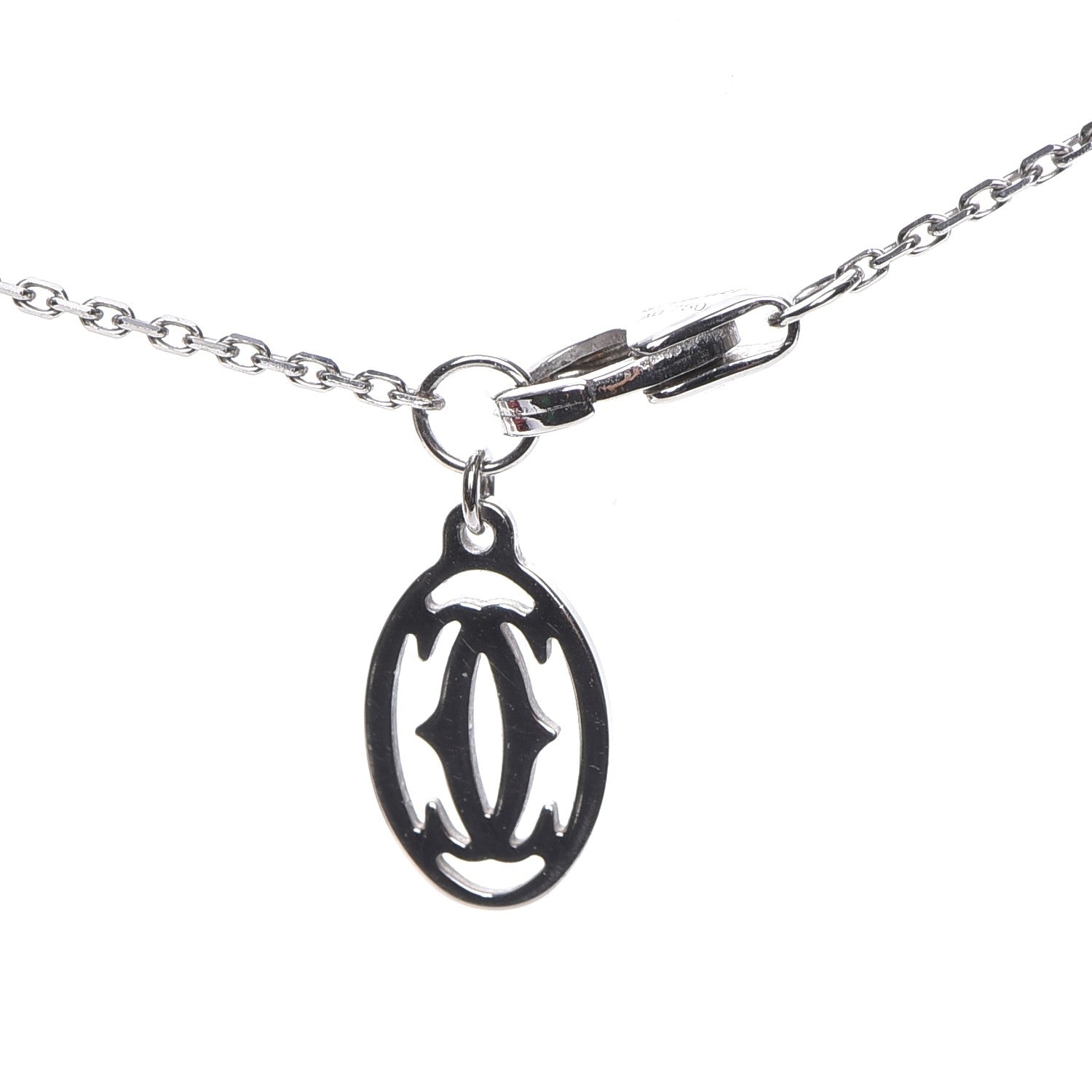 Cartier 18K White Gold Diamond Symbols Cross Pendant Necklace 5 of 9