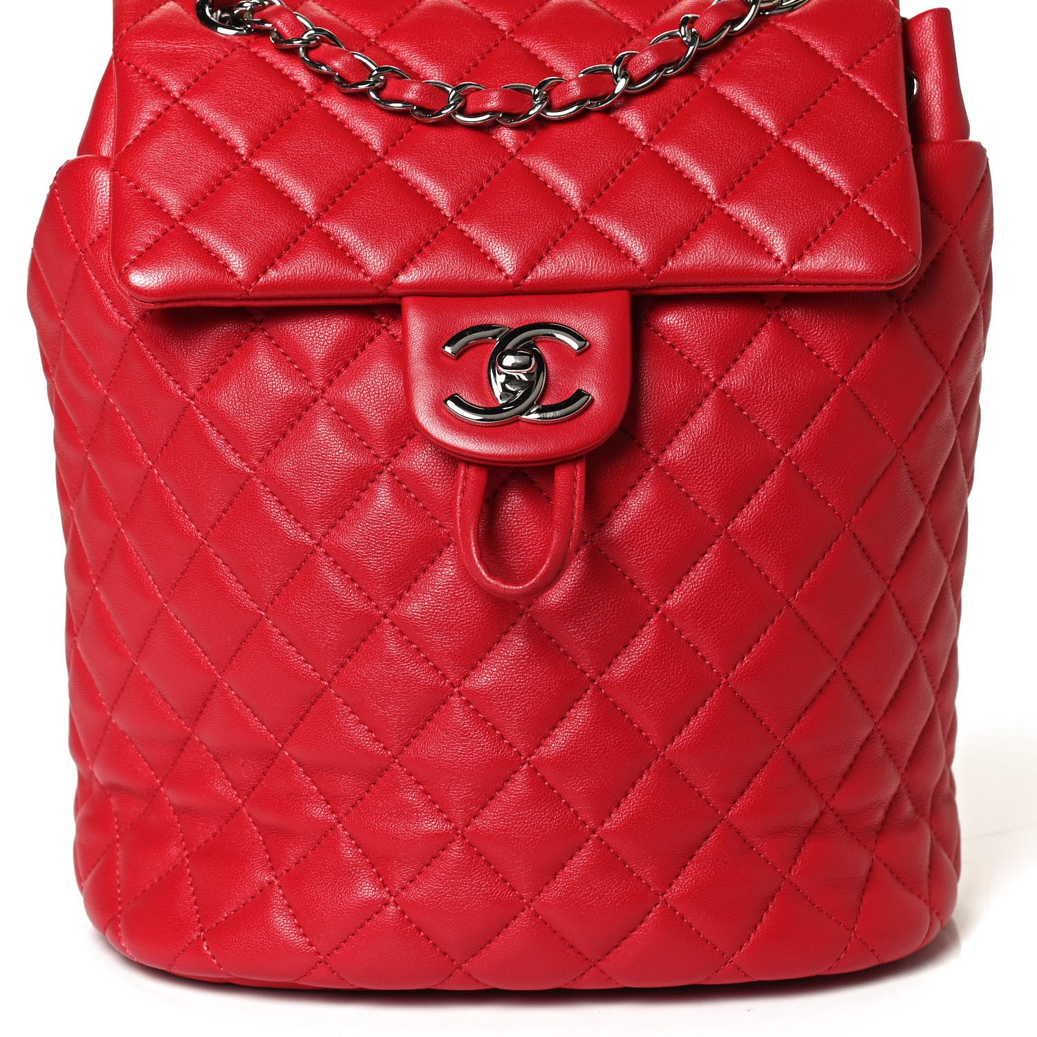 Chanel Lambskin Quilted Small Urban Spirit Backpack Red 8 of 10