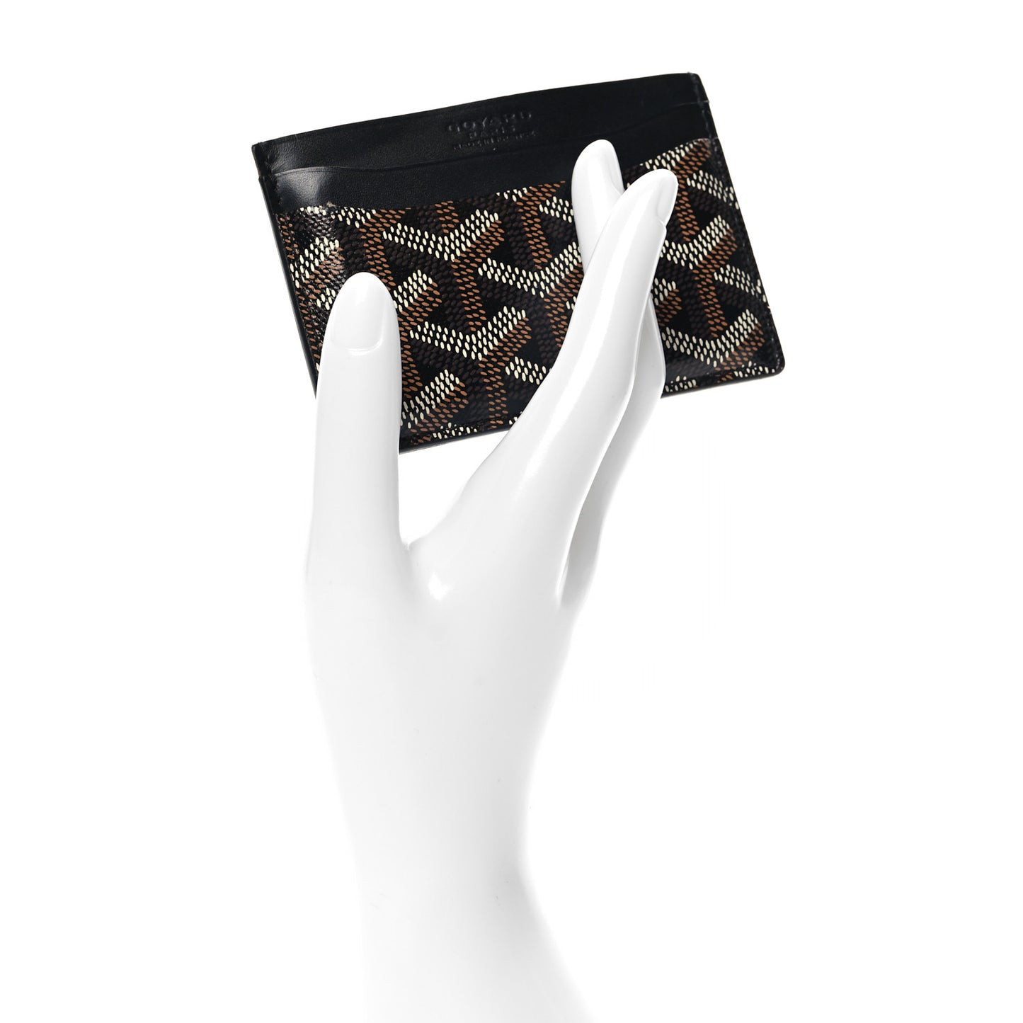 Goyardine Saint Sulpice Card Holder Black
