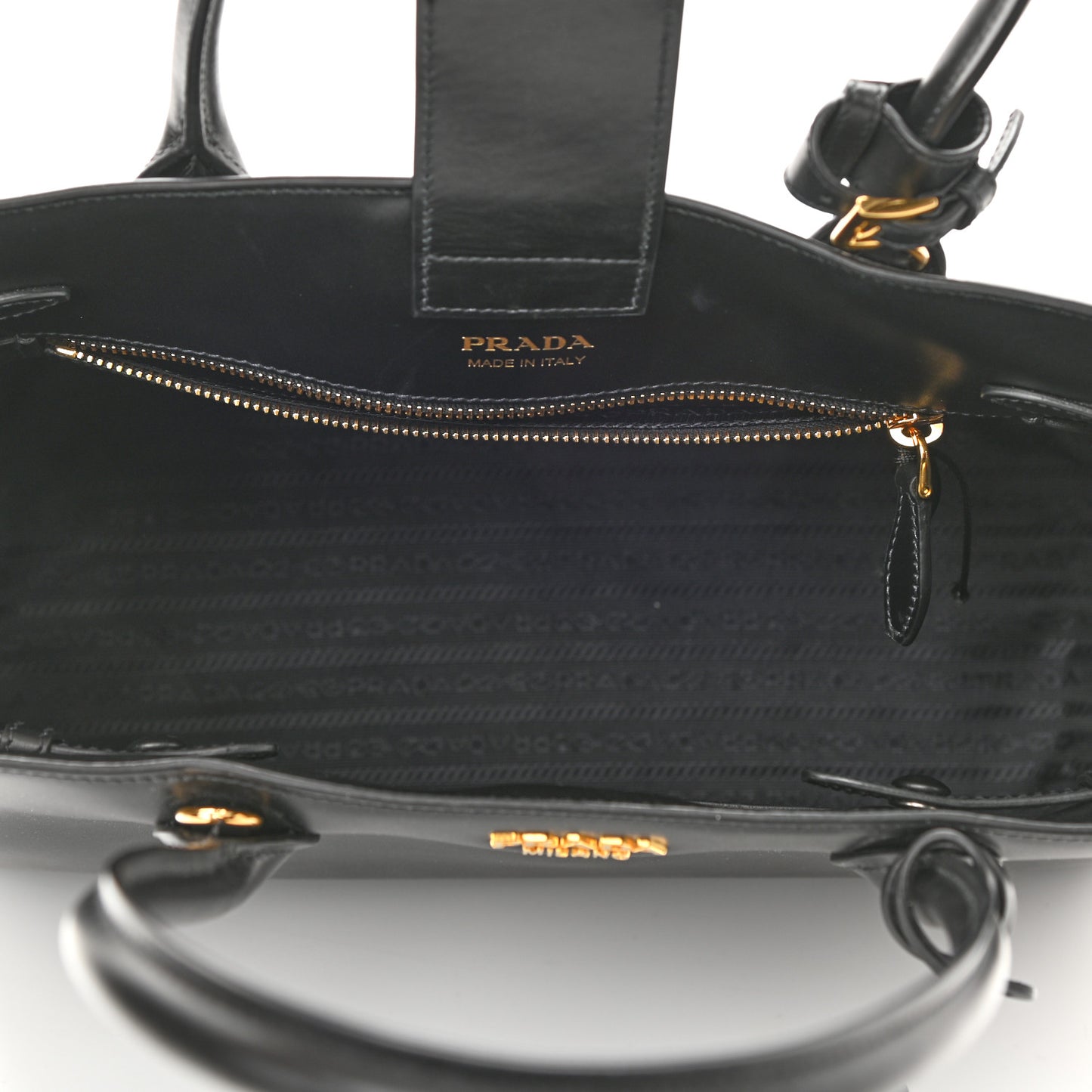 City Calfskin Medium Bibliotheque Tote Black
