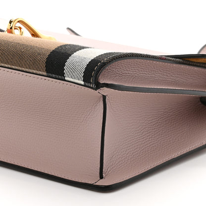 Burberry Derby Calfskin House Check Small Macken Crossbody Bag Pale Orchid 9 of 9