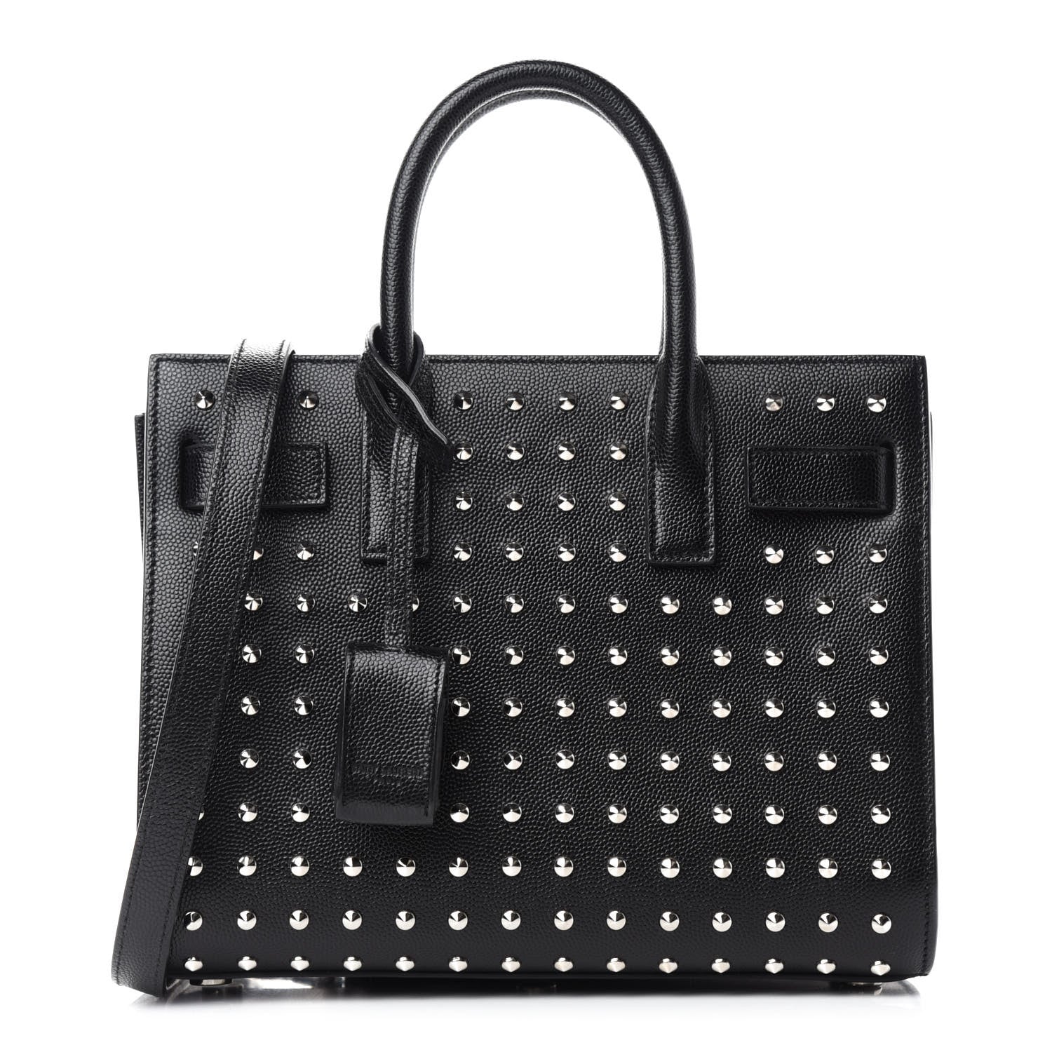 Saint Laurent Grain De Poudre Studded Nano Sac De Jour Black 1 of 9