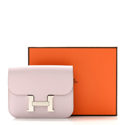 Hermes Evercolor Constance Slim Wallet Mauve Pale 9 of 9