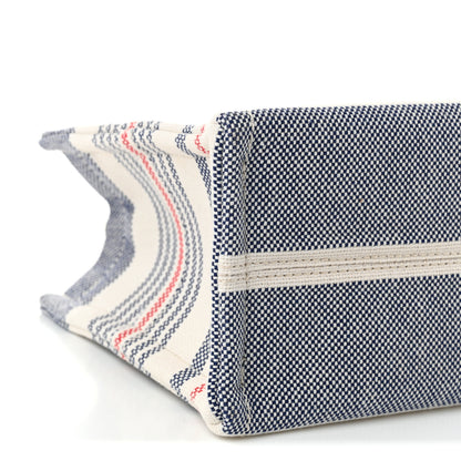 Celine Canvas Calfskin Striped Triomphe Small Cabas Thais Multicolor 8 of 9