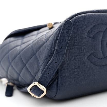 Chanel Caviar Quilted Small Filigree Backpack Navy 9 of 10