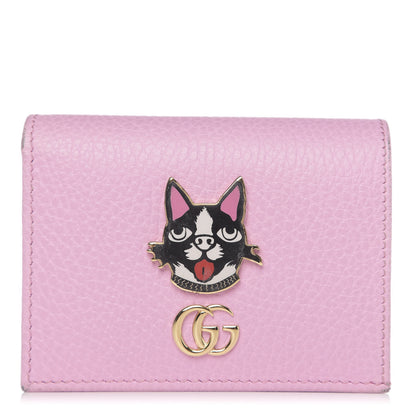 Gucci Dollar Calfskin Bosco Card Case Wallet Malva 1 of 7