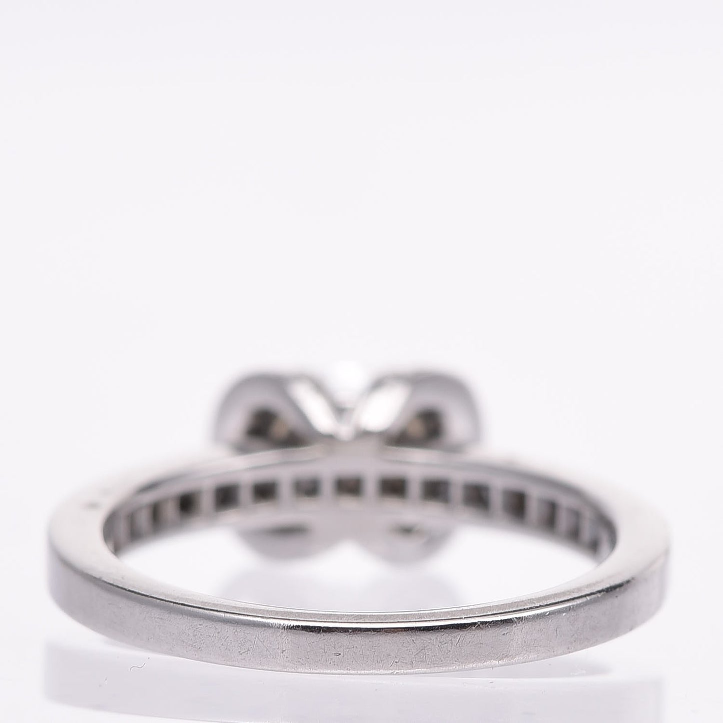 Platinum Diamond Round Brilliant .54 Ct. Ribbon Engagement Ring 51.9 6