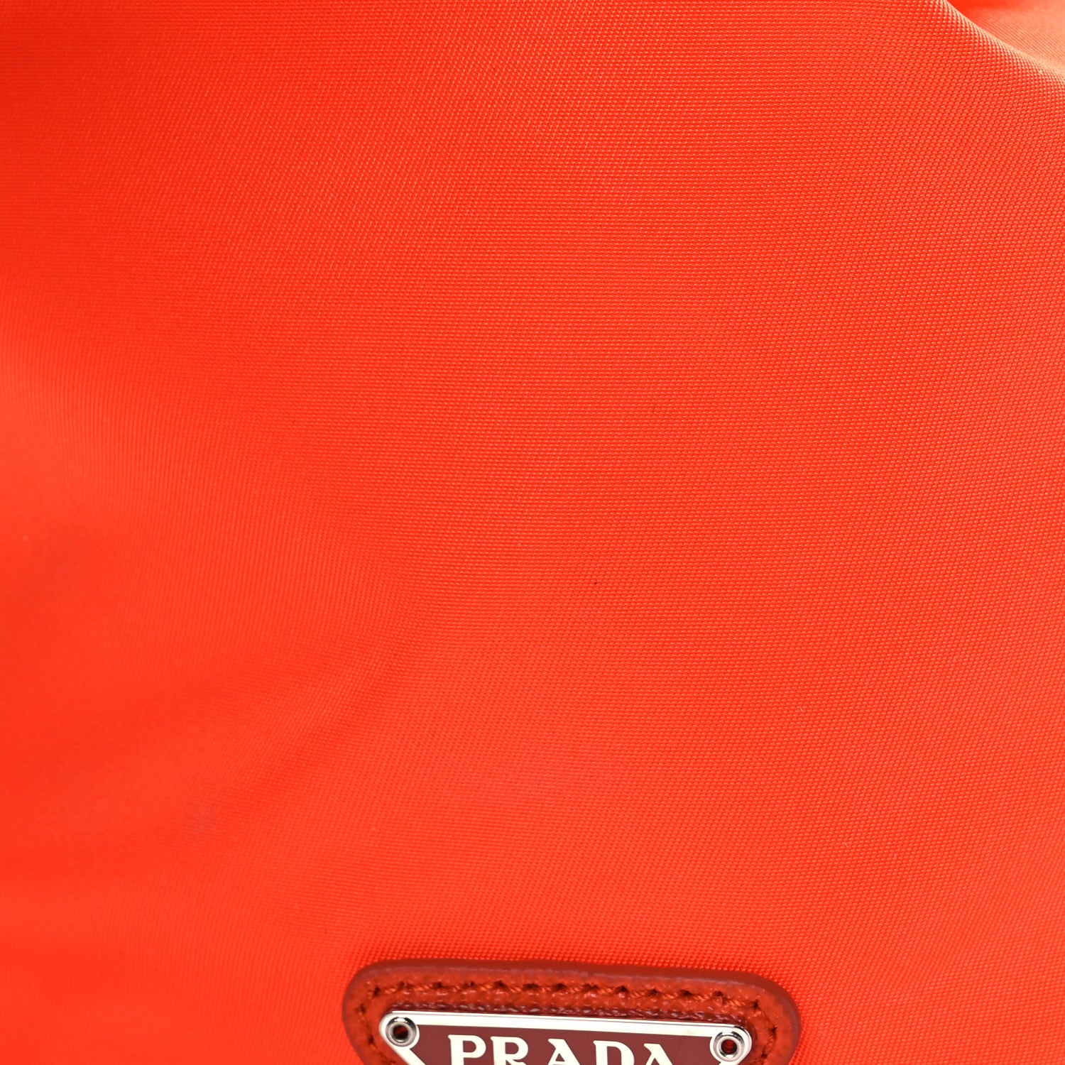 Prada Tessuto Nylon Vela Drawstring Pouch Orange 9 of 12