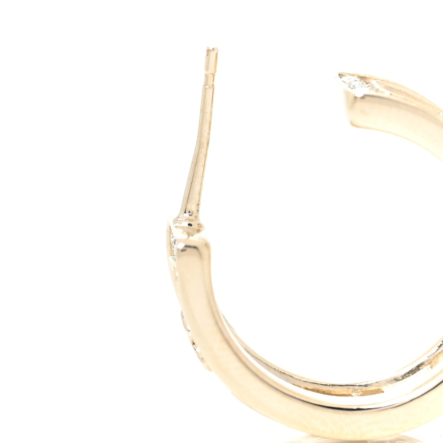 Metal Crystal Bow-tiful CC Hoop Earrings Gold