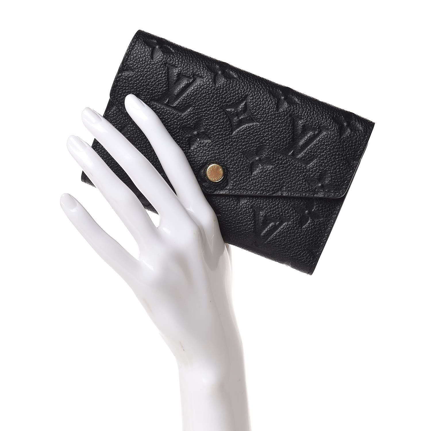 Louis Vuitton Empreinte Compact Curieuse Wallet Black 2 of 10