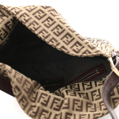 Fendi Zucchino Vitello Baguette Mogano Panna Bruciato 4 of 7