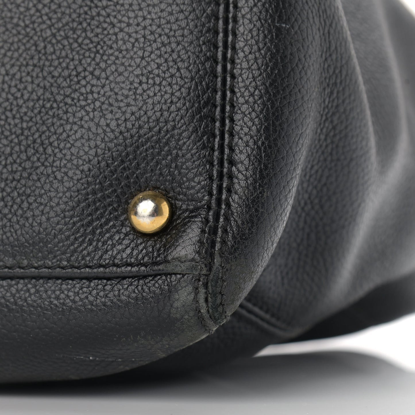 Calfskin Cerf Executive Shopper Tote Black