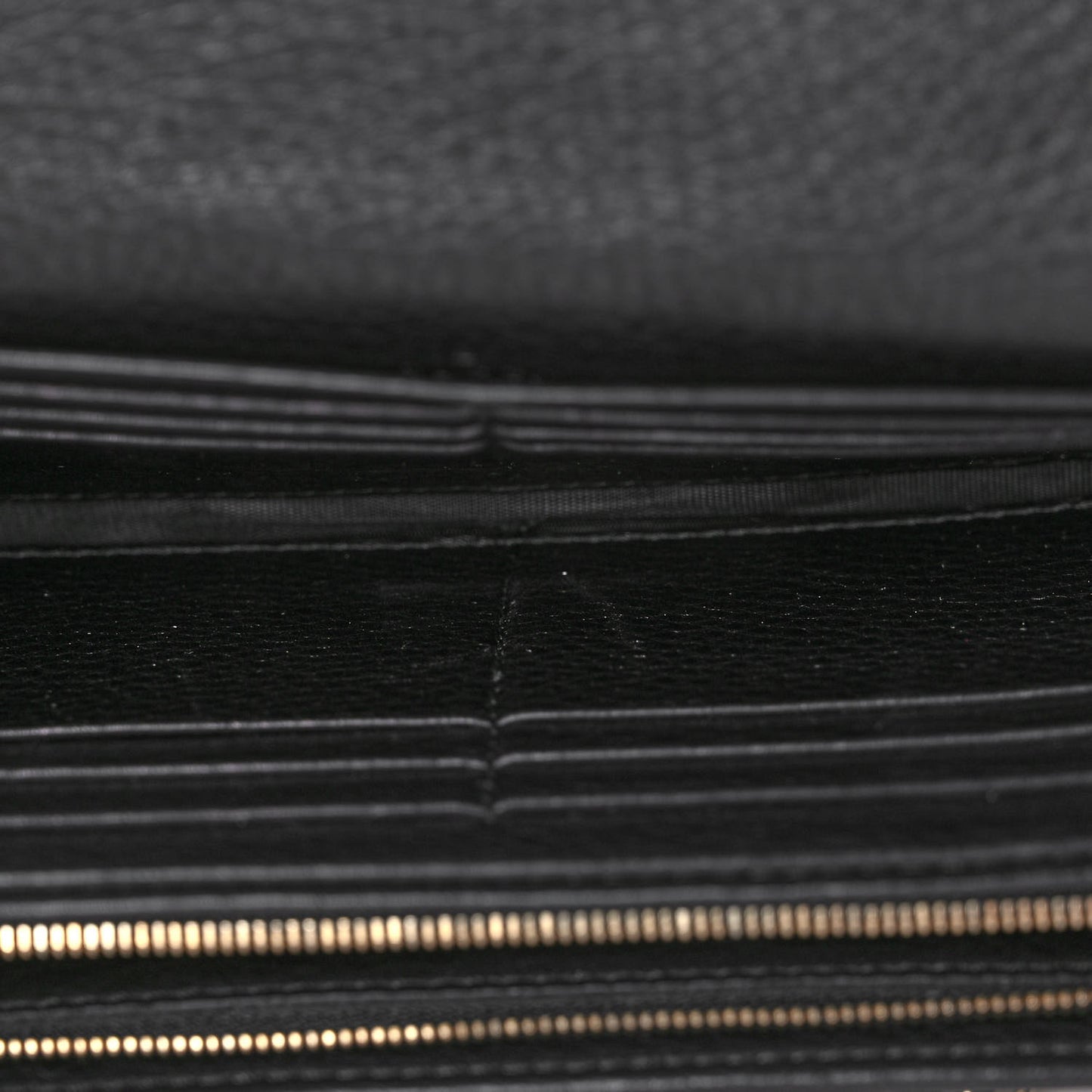Calfskin Web Horsebit Chain Clutch Wallet Black