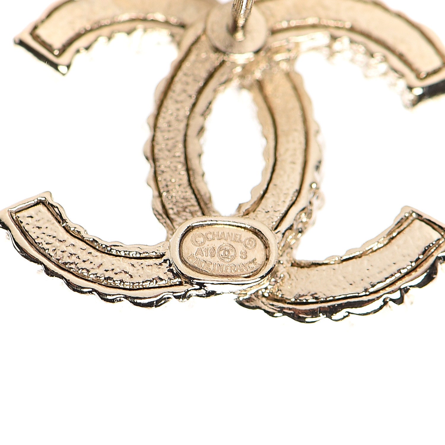 Chanel Crystal Over The Rainbow CC Earrings Gold Multicolor 4 of 5