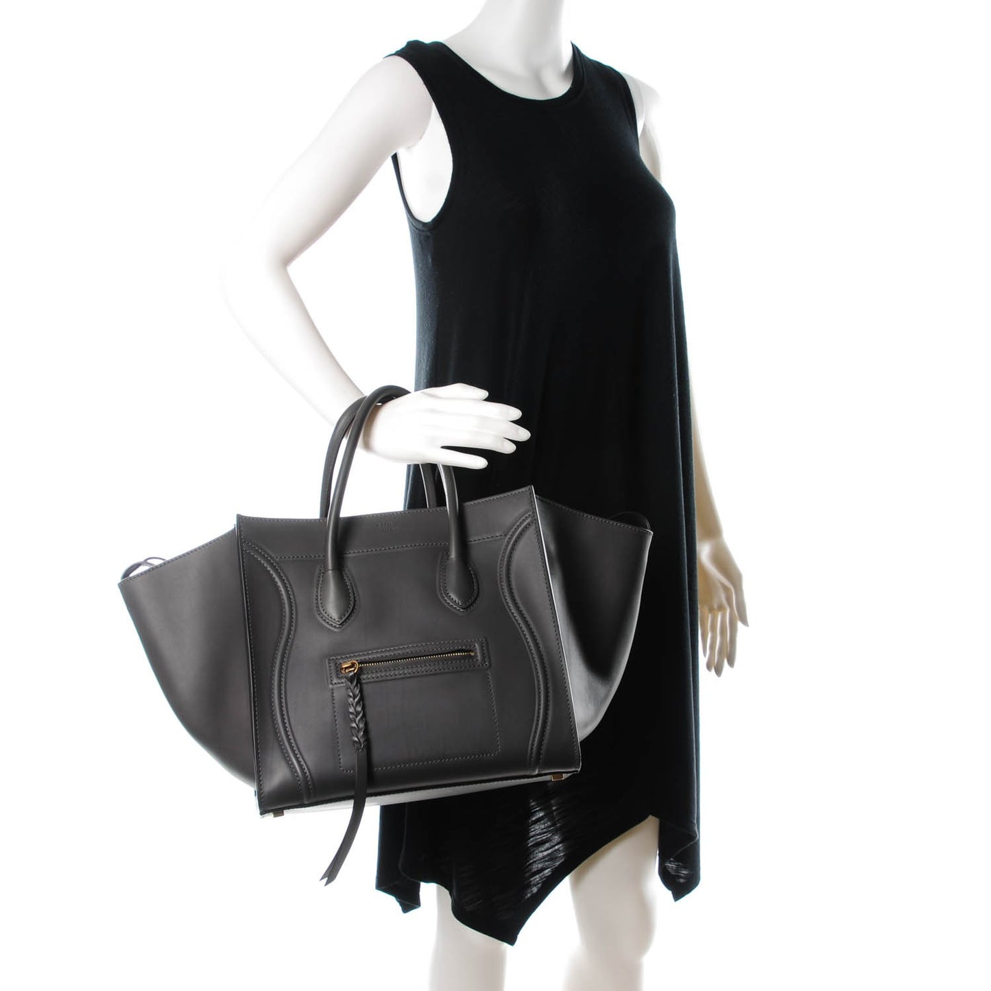 Natural Calfskin Medium Phantom Luggage Grey