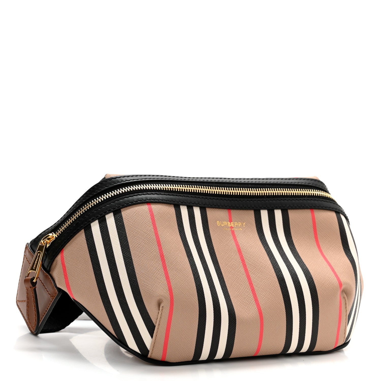 Burberry E-Canvas Icon Stripe Sonny Bum Bag Archive Beige 4 of 9