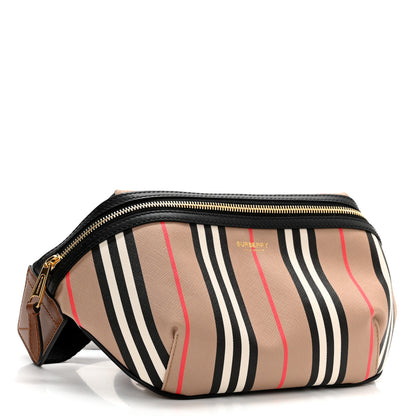 Burberry E-Canvas Icon Stripe Sonny Bum Bag Archive Beige 4 of 9