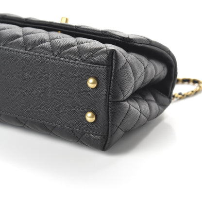 Chanel Caviar Lizard Embossed Quilted Mini Coco Handle Flap Black 7 of 11