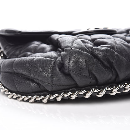 Chanel Washed Lambskin Quilted Medium Chain Around Messenger Black 5 of 10