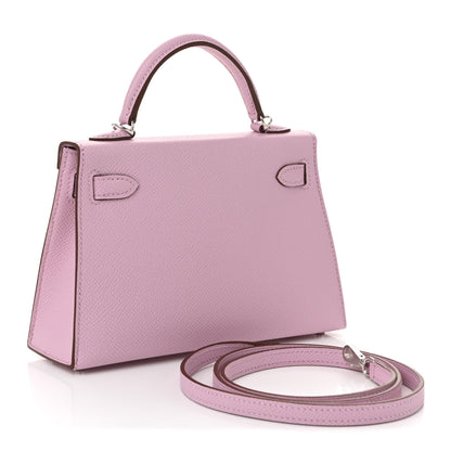 Hermes Epsom Mini Kelly Sellier 20 Mauve Sylvestre 3 of 10