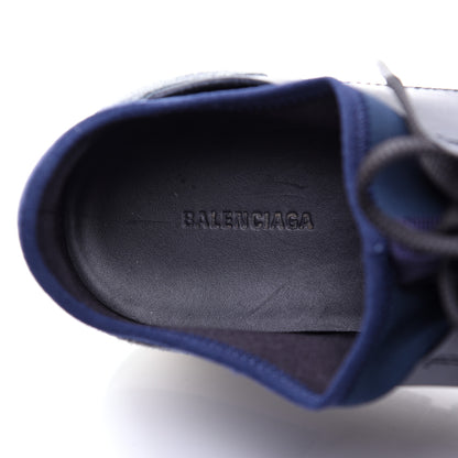 Balenciaga Calfskin Neoprene Mesh Womens Race Runner Sneakers 38 Bleu Nuit 8 of 11