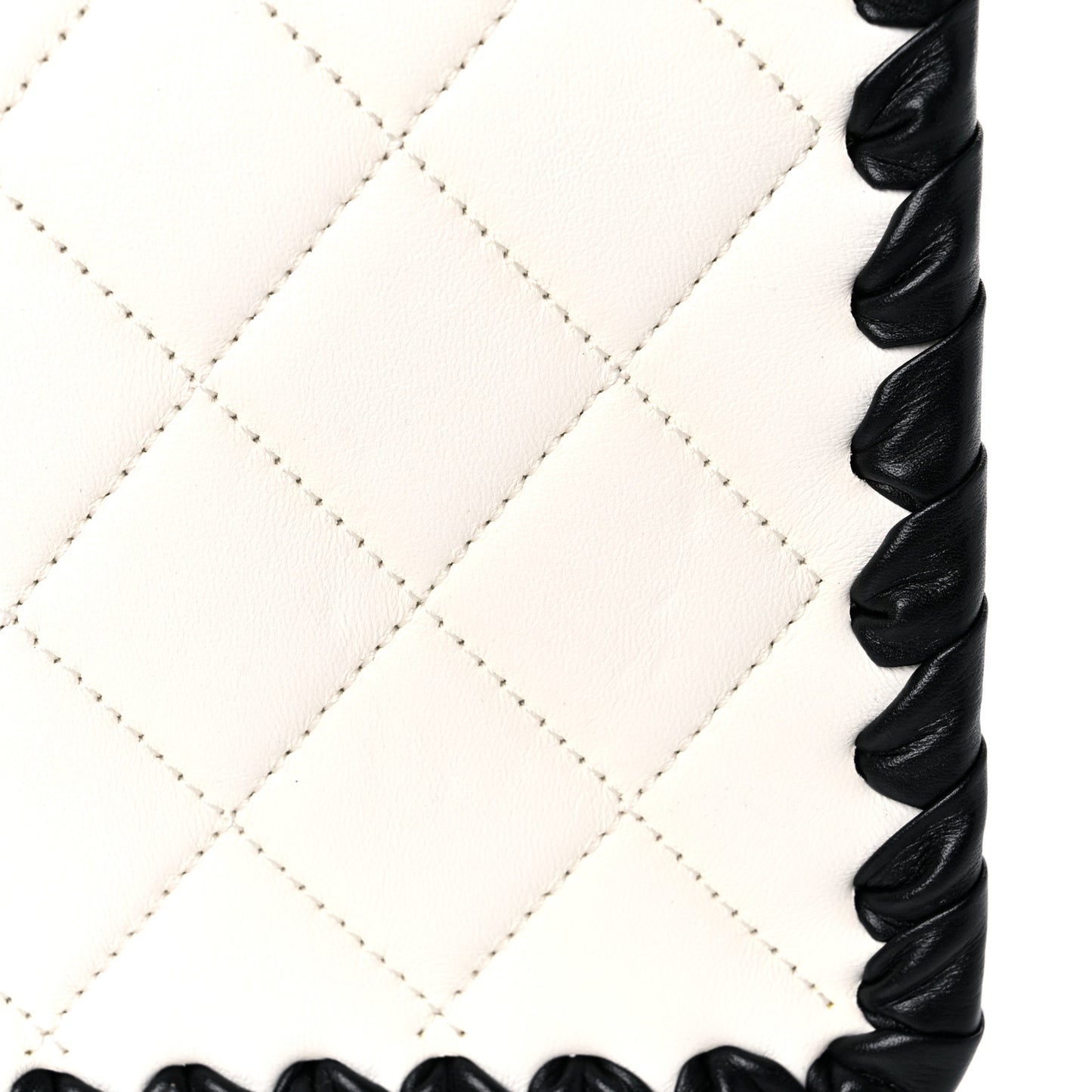 Braided Calfskin Mini My Own Frame Flap White