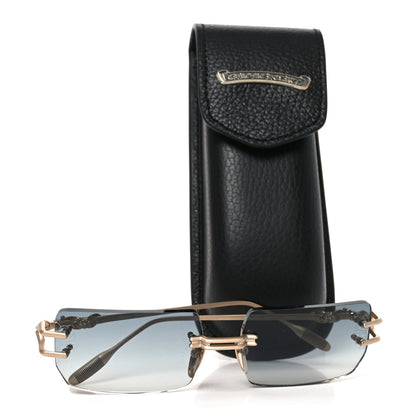 Chrome Hearts Metal Lordie Sunglasses Blue Gold 13 of 14