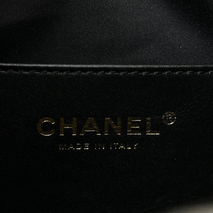Chanel Tweed Quilted Mini Chanel 25 Handbag White Ecru Black 6 of 10
