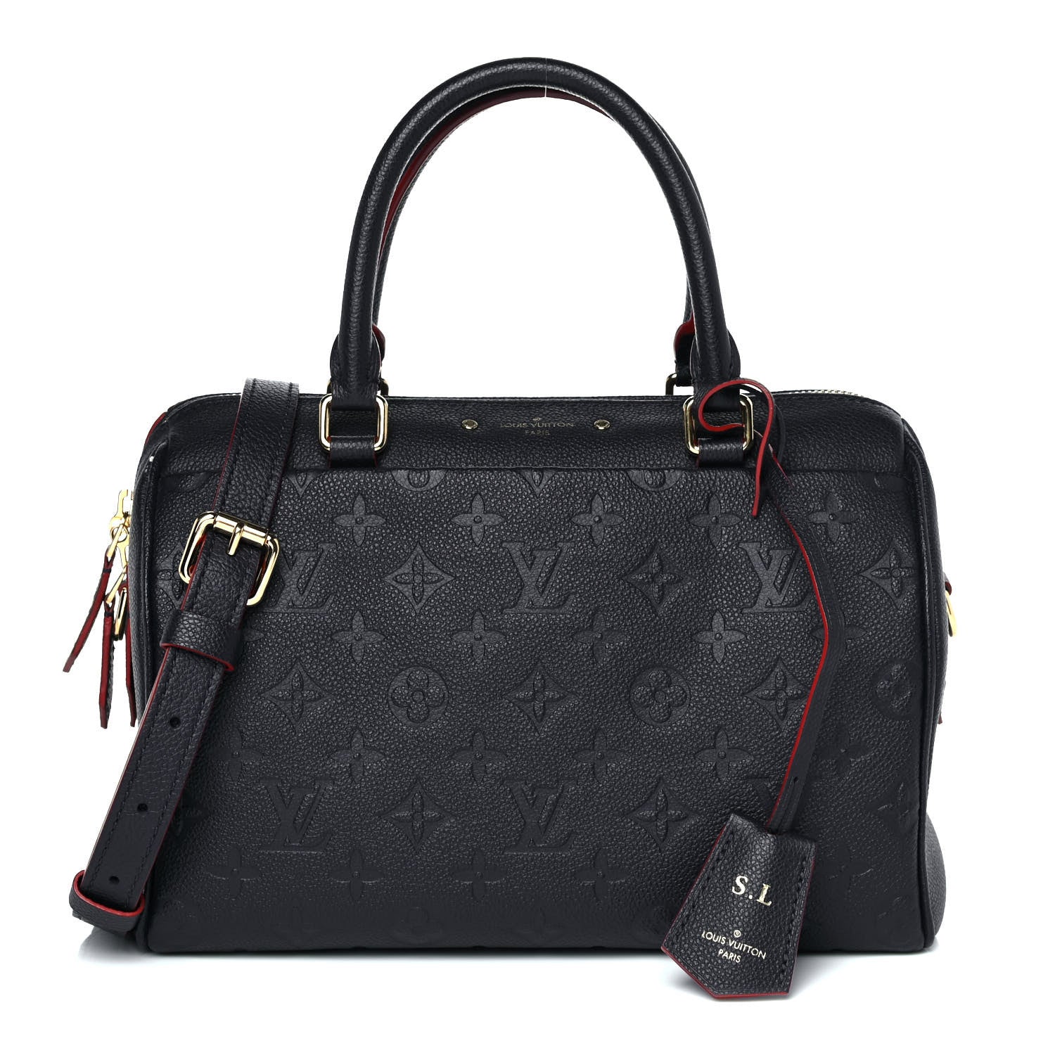 Louis Vuitton Empreinte Speedy Bandouliere 25 NM Marine Rouge 1 of 11