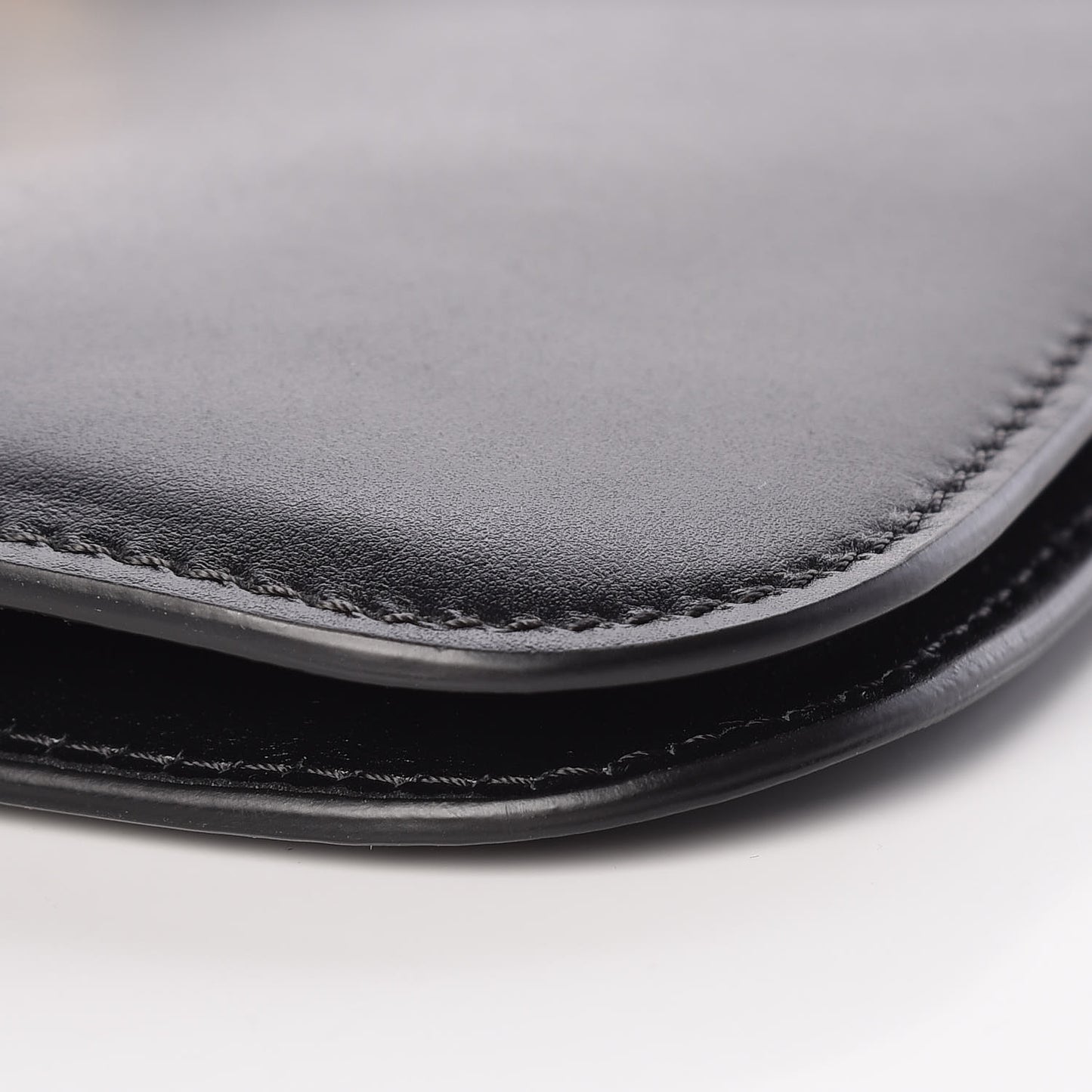Calfskin Medium C Shoulder Bag Black