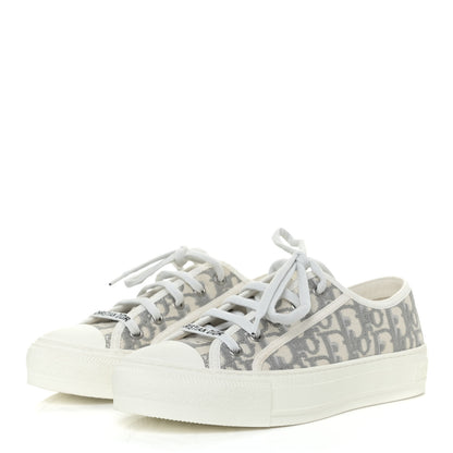 Christian Dior Canvas Oblique Walk'N'Dior Low Top Sneakers 36.5 Grey Stone 2 of 11