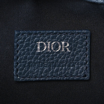 Christian Dior Oblique Saddle Messenger Pouch Blue Black 6 of 9